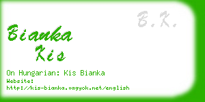 bianka kis business card